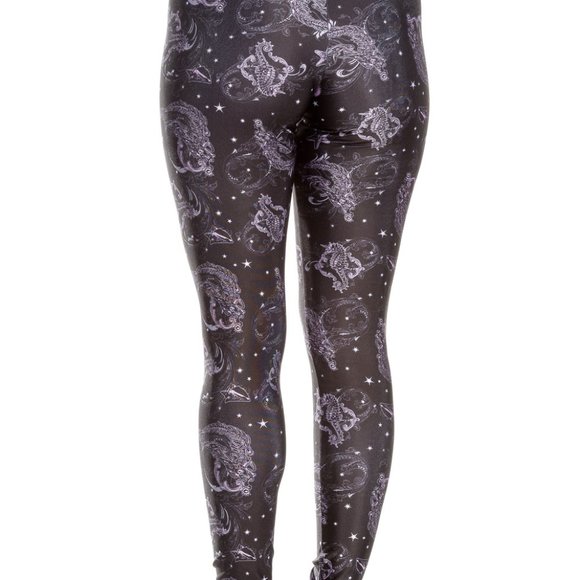 New Hell Bunny Dark Sea Goth Leggings MD/LG Hot Topic - Picture 2 of 5